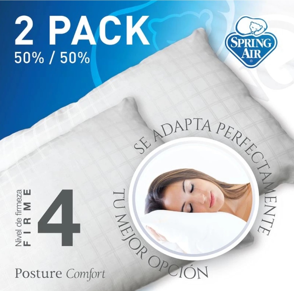 ALMOHADAS 2-PACK CLUSTER - BLANCOS Spring Air