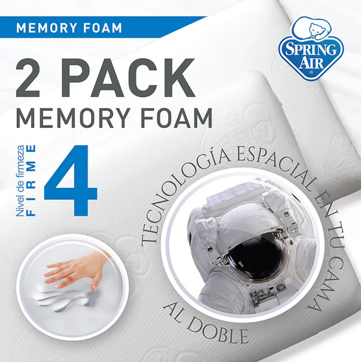 ALMOHADA 2PACK MEMORY - BLANCOS Spring Air